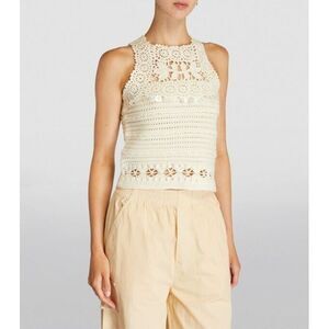 Sea Womens Crochet Gia Tank‎ Top 100% Wool Size Medium